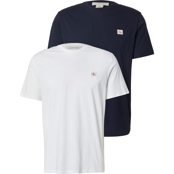 Calvin Klein Jeans Tričko tmavomodrá / biela 64428299