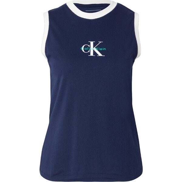 Calvin Klein Jeans Top námornícka modrá / tyrkysová / biela 64428368