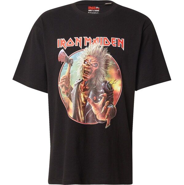 Only & Sons Tričko ONSIRONMAIDEN trstinová / oranžovo červená / čierna 64428373