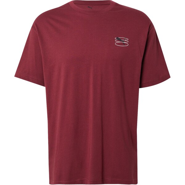 PUMA Funkčné tričko burgundská / čierna / biela 64428370