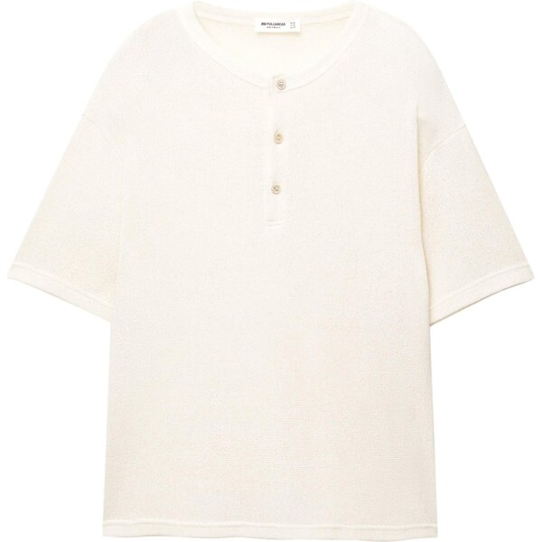 Pull&Bear Tričko biela ako vlna 65657476