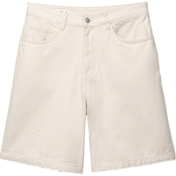 Pull&Bear Nohavice biela ako vlna 64428225