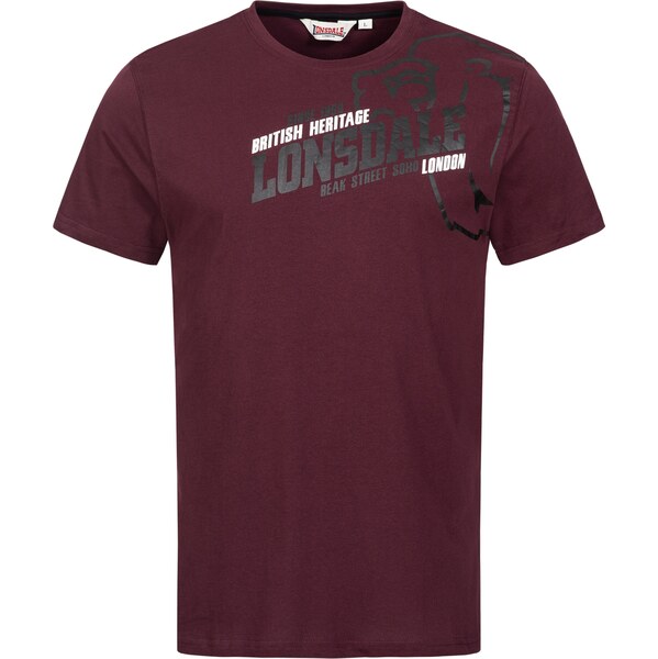 LONSDALE Tričko Walkley červená / čierna / biela 64426737