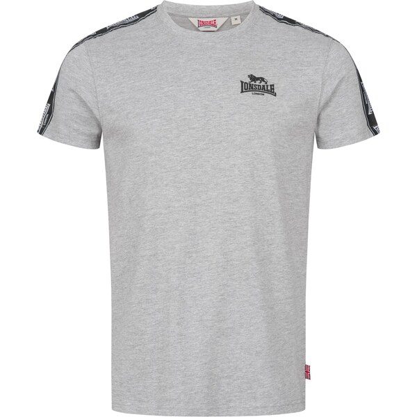 LONSDALE Tričko Brindister sivá / svetlosivá / čierna 64426797