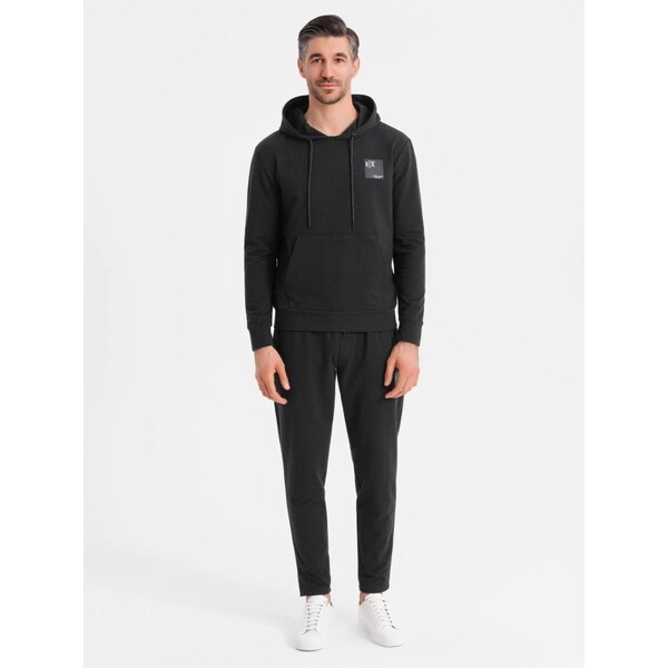 Ombre Clothing Čierna pánska tepláková súprava (mikina + tepláky) V1 64430518