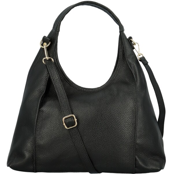 Dámska kožená kabelka na rameno čierna - Delami Vera Pelle Aristid 64732208