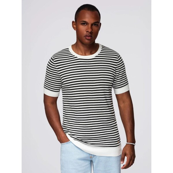 Ombre Clothing Námornícke čierno-biele tričko V1 TSCT-0255 64434236