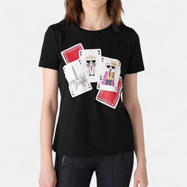 Dámské černé triko Karl Lagerfeld 56281 64431883