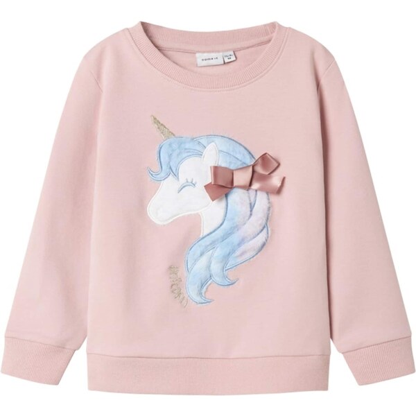 NAME IT Mikina NMFKISA svetlomodrá / zlatá / orgovánová / biela 64017920