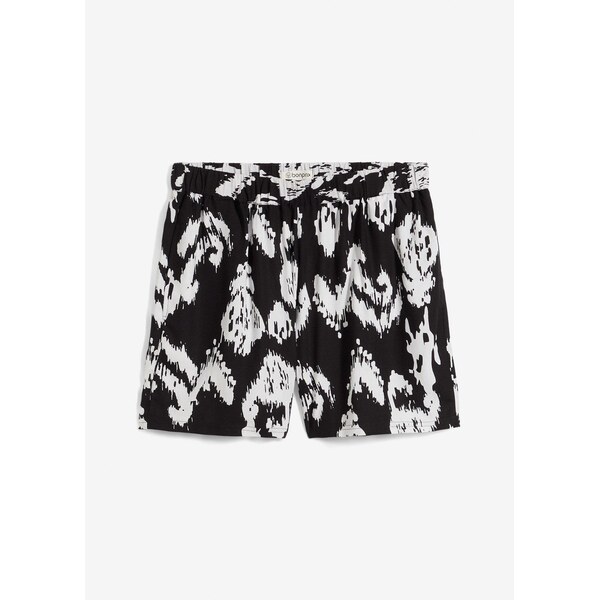 bonprix Viskózové šortky s pohodlným pásom, farba čierna 64438849