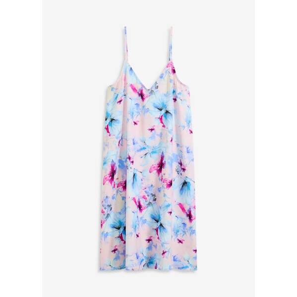 bonprix Nočná košeľa, dlhá, z lesklého saténu, farba ružová 64438858