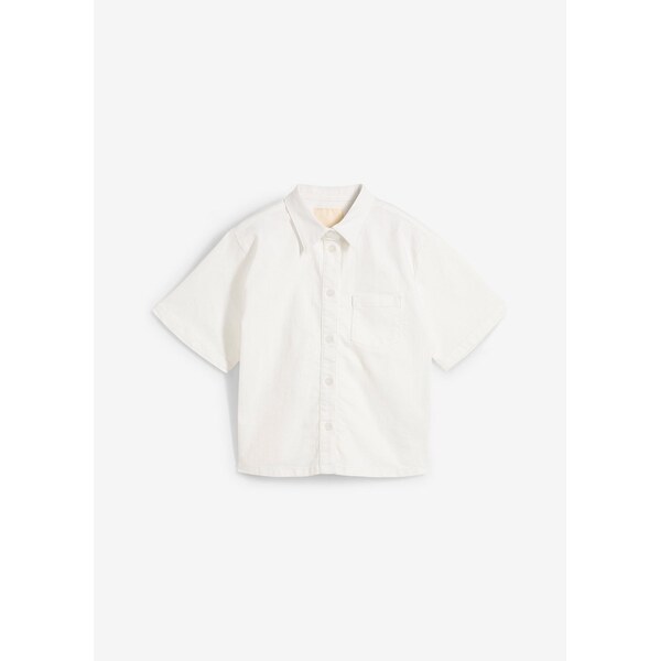 bonprix Džínsová blúzka, oversized, farba biela 64438857