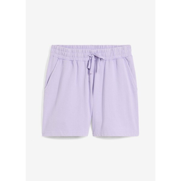 bonprix Teplákové šortky z čistej bavlny, farba fialová 64438875