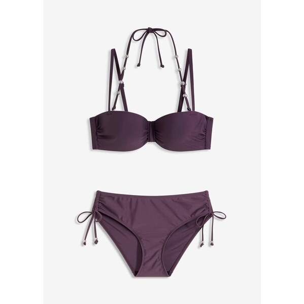 bonprix Bikiny s kosticami (2 dielna sada), farba fialová 64438983