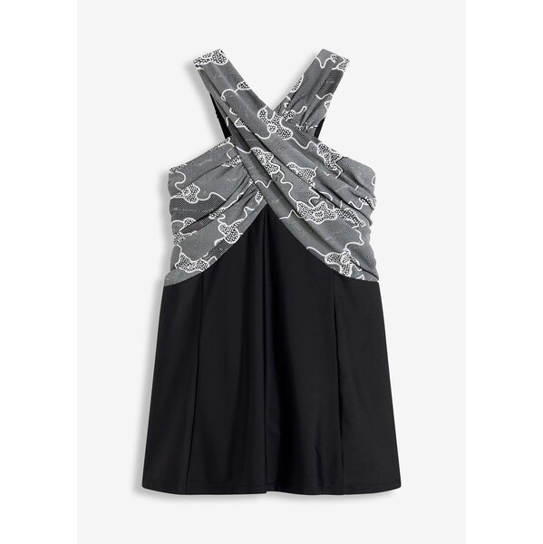 bonprix Kúpacie šaty v zavinovacom vzhľade, farba čierna 64438995