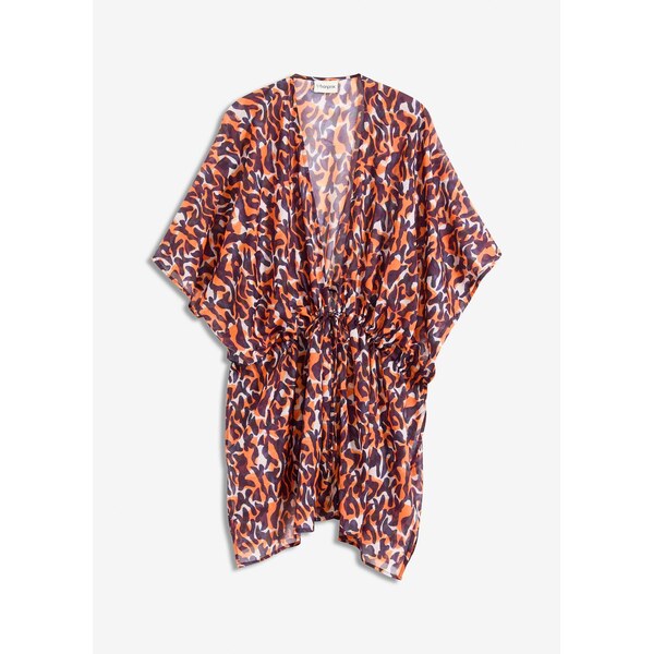 bonprix Plážové kimono s deatilom na zaviazanie, farba fialová 64439006