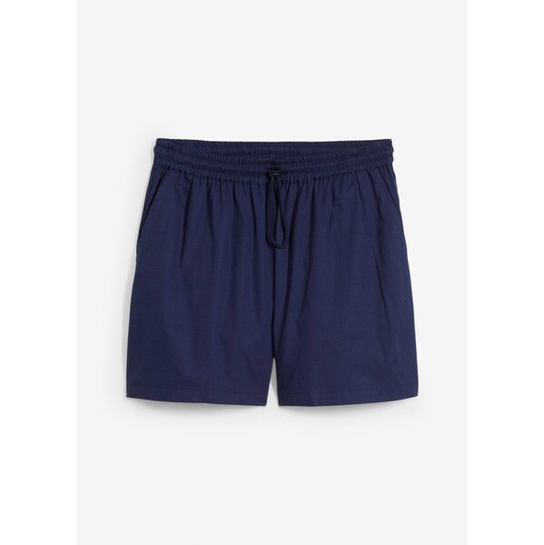 bonprix Šortky bez zapínania z čistej bavlny, farba modrá 64439034