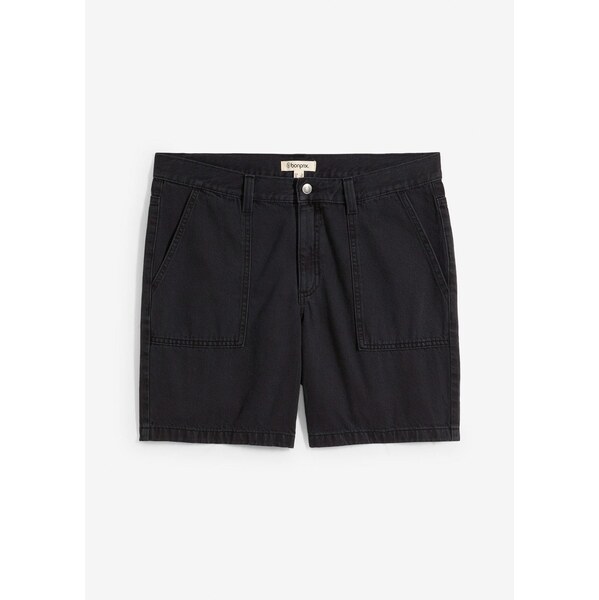 bonprix Twillové šortky z čistej bavlny, Loose Fit, farba čierna 64439026