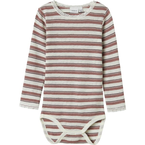 NAME IT Body NMFWang hnedá / staroružová / biela 64442316