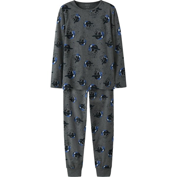 NAME IT Pyžamo modrá / tmavosivá / čierna / biela 64443677