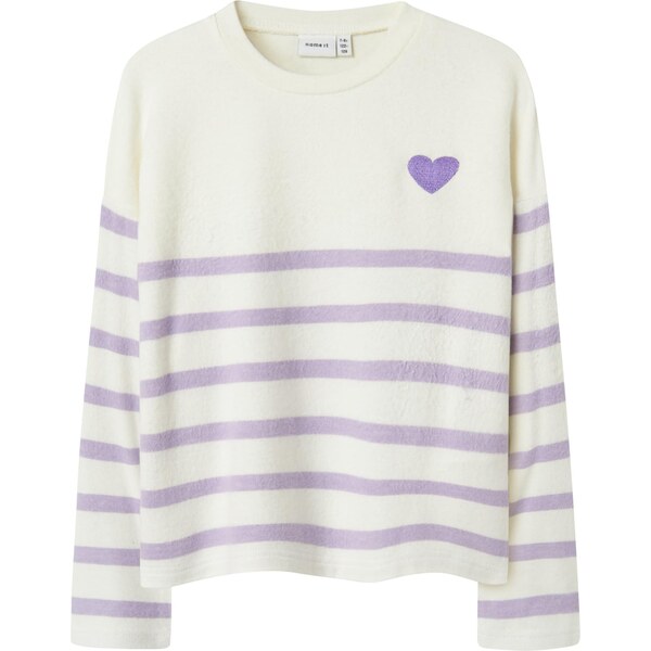 NAME IT Sveter NKFLine levanduľová / biela 65415075