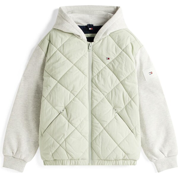 TOMMY HILFIGER Prechodná bunda MEDIA sivá melírovaná / mätová 64590589
