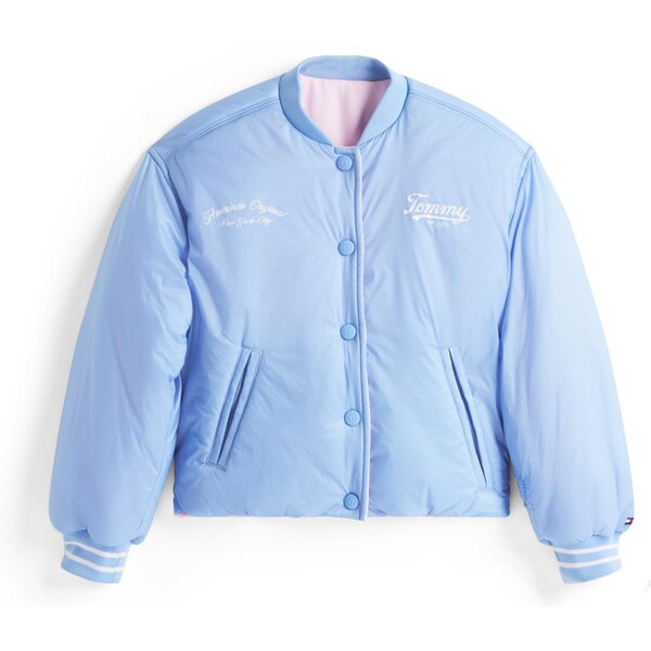 TOMMY HILFIGER Prechodná bunda svetlomodrá / ružová / biela 64472643