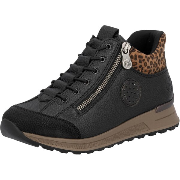 Rieker Šnurovacie členkové čižmy hnedá / brokátová / čierna 65133349