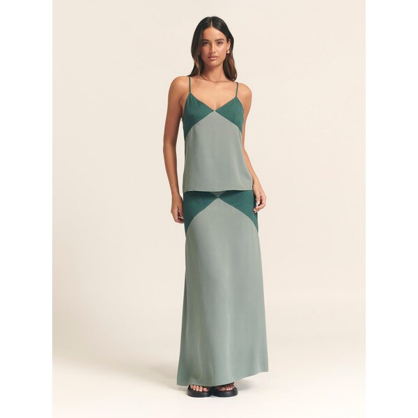 St MRLO Top SHADOW CAMI smaragdová / pastelovo zelená 64488482