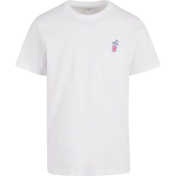 Mister Tee Tričko Good Vibes Drink levanduľová / tmavoružová / biela 65878161