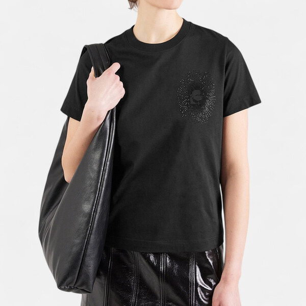 Dámské černé triko Karl Lagerfeld 56282 64445263