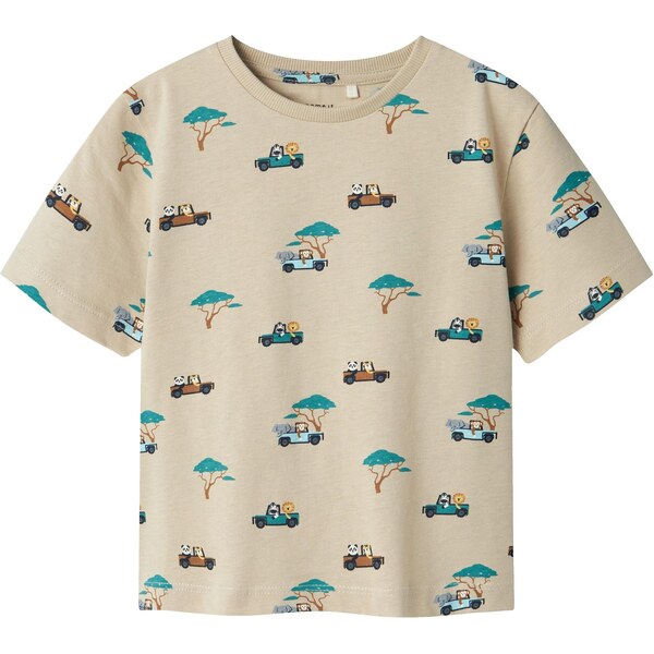 NAME IT Tričko NMMJivan tyrkysová / hnedá / sivobéžová / čierna 63594443