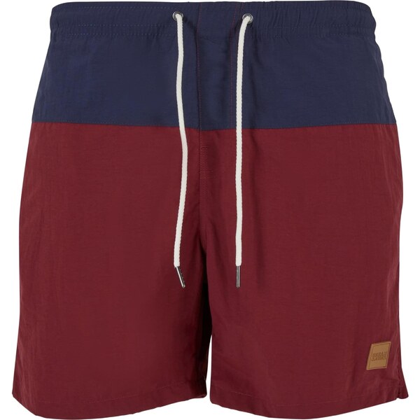 Urban Classics Plavecké šortky námornícka modrá / burgundská 54221659