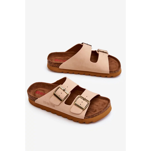 Big Star Shoes Dámske klasické papuče Big Star - béžové 62290062