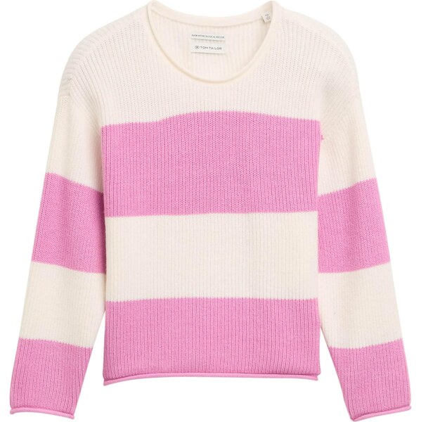TOM TAILOR Sveter nebielená / svetloružová 64458199