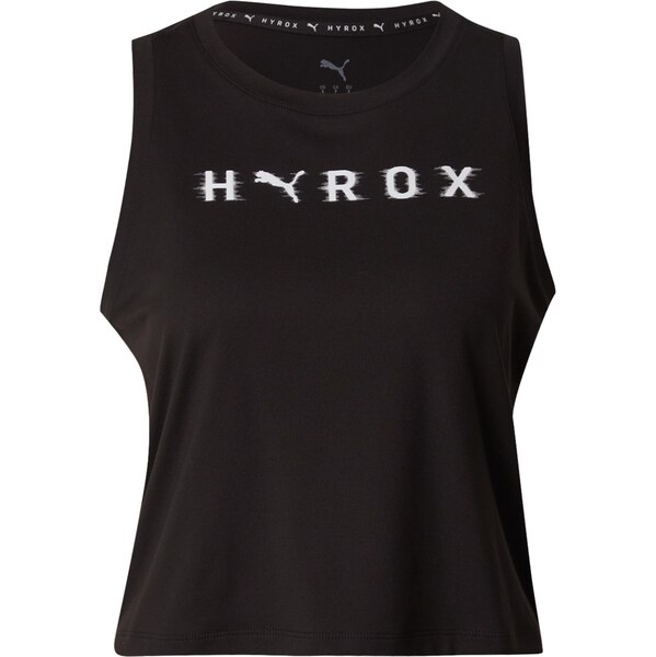 PUMA Športový top Puma x Hyrox Cloudspun tmavohnedá / biela 64528839