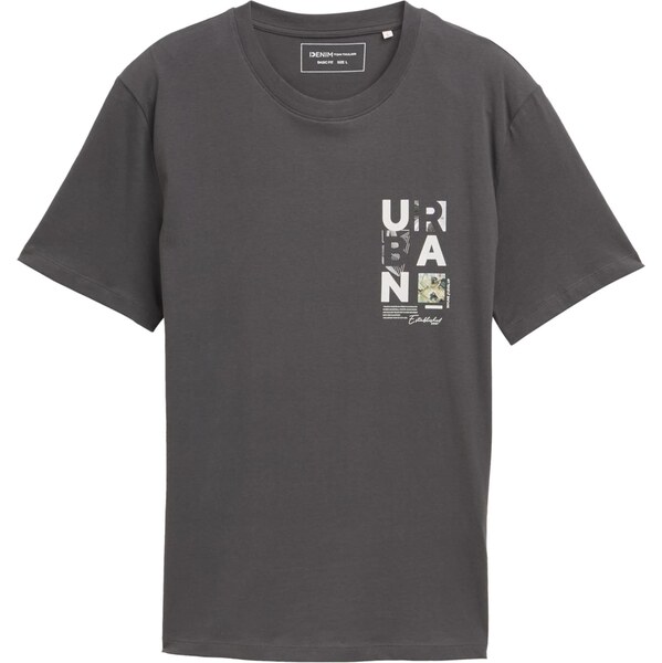 TOM TAILOR DENIM Tričko pastelovo žltá / tmavosivá / pastelovo zelená 64458115