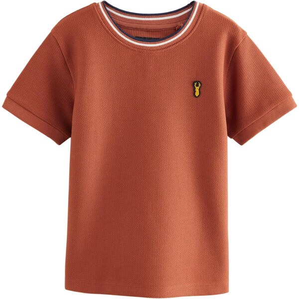 Next Tričko tmavomodrá / hnedá / biela 65875474