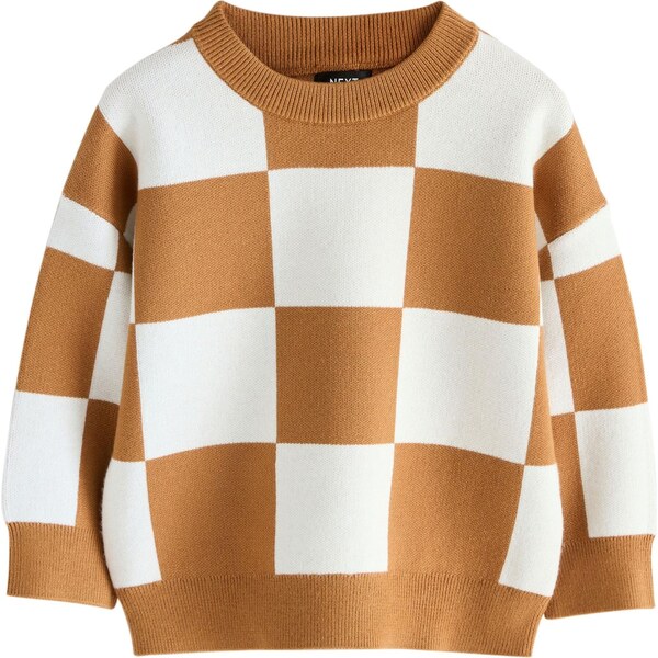 Next Sveter karamelová / biela 65881323