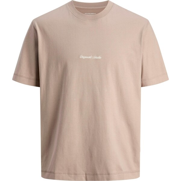 JACK & JONES Tričko JORNORREBRO mokka / biela 64465752
