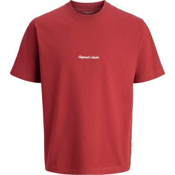 JACK & JONES Tričko JORNorrebro bordová / biela 64465755