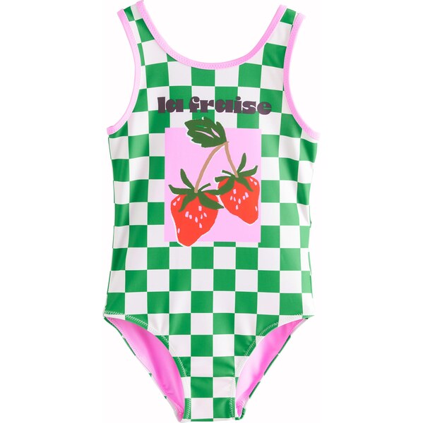 Next Jednodielne plavky zelená / ružová / červená / biela 65832244