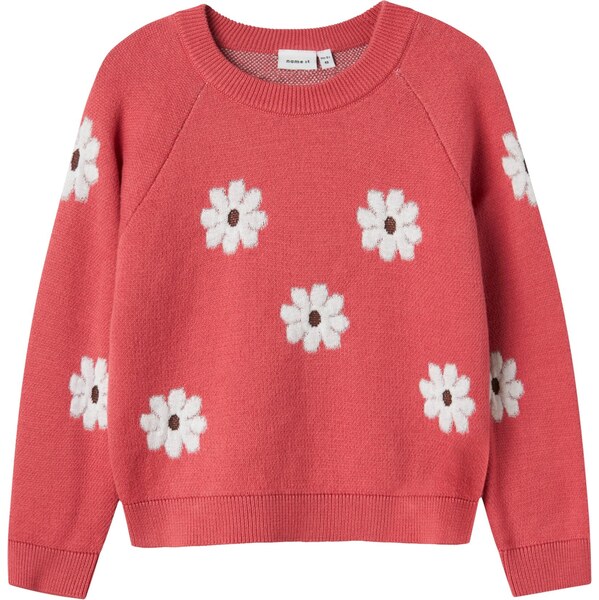 NAME IT Sveter NMFLEIA hnedá / rosé / biela 65482273