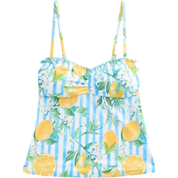 Next Tankinový top modrá / tmavožltá / zelená / biela 65882683