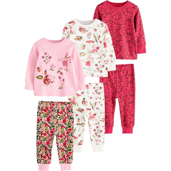 Next Pyžamo zelená / svetloružová / grenadínová / biela 64501065