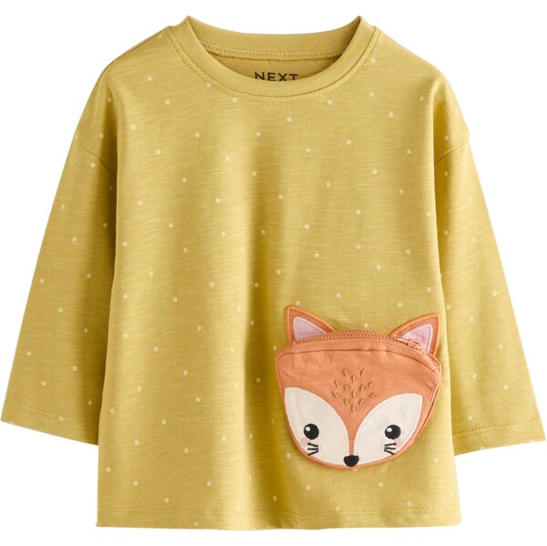 Next Tričko trstinová / oranžová / biela 64513157