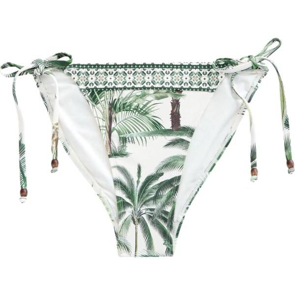 Next Bikinové nohavičky zelená / tmavozelená / biela 65655903