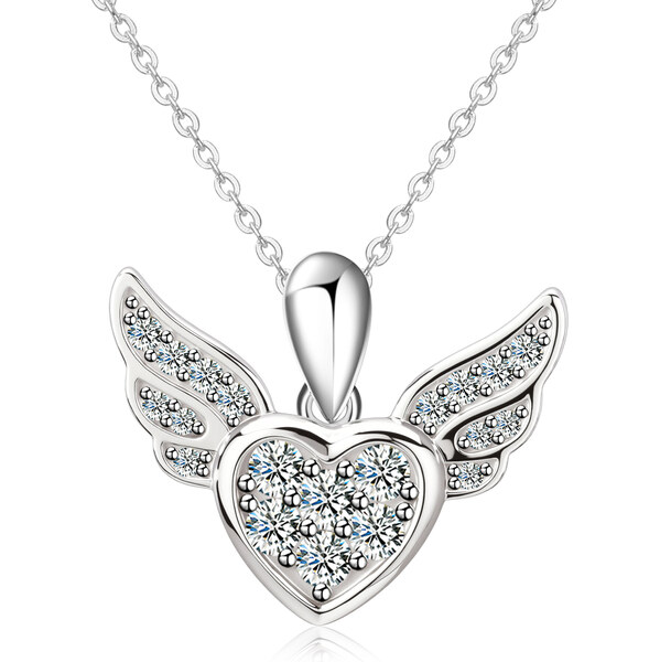 Olivie Stříbrný náhrdelník ANDĚLSKÉ SRDCE 9727 64805021