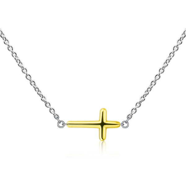 Olivie Stříbrný náhrdelník ZLATÝ KŘÍŽEK 9729 64805023