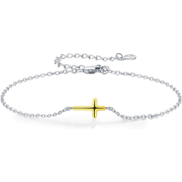 Olivie Stříbrný náramek ZLATÝ KŘÍŽEK 9730 64805024